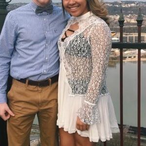 Free people Secret Origins Pieced Lace Tunic